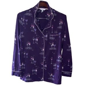 Soma Champagne Toast Purple Pajama Top (XL)